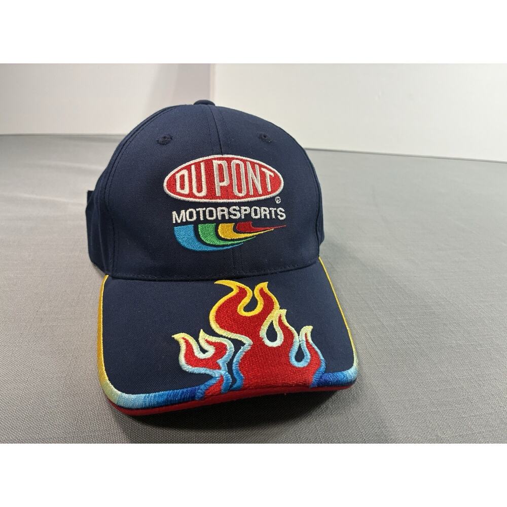 Vintage DuPont Motorsports Jeff Gordon #24 NASCAR Flame Brim Hat Chase Auth